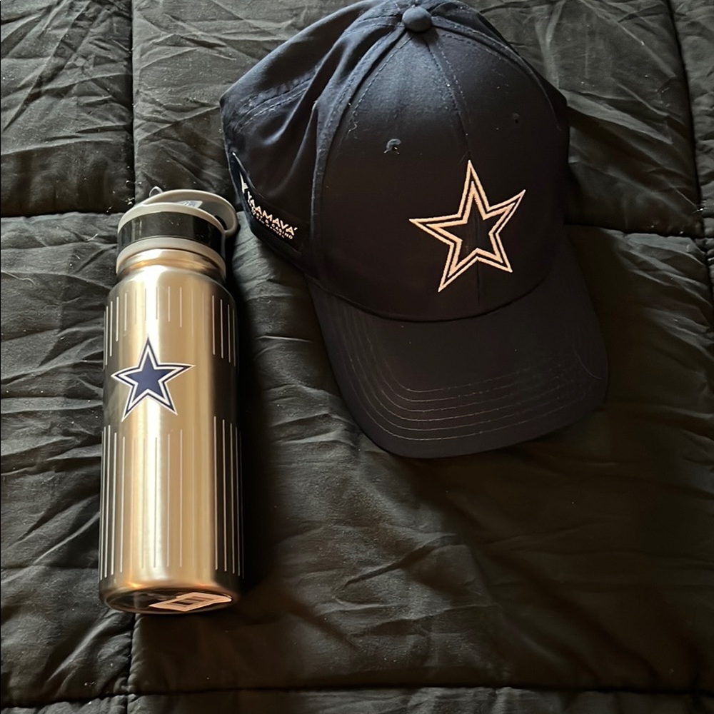 Dallas Cowboys Cap and Water Bottle Set (New)